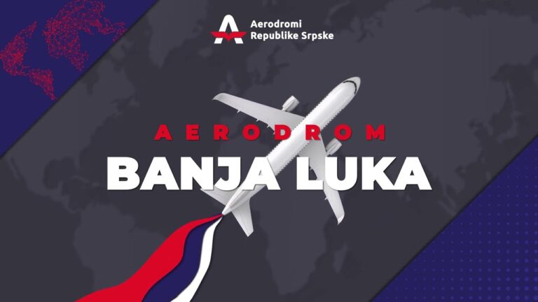 Aerodrom Banja Luka BNX - Avion u letu sa zastavom Republike Srpske