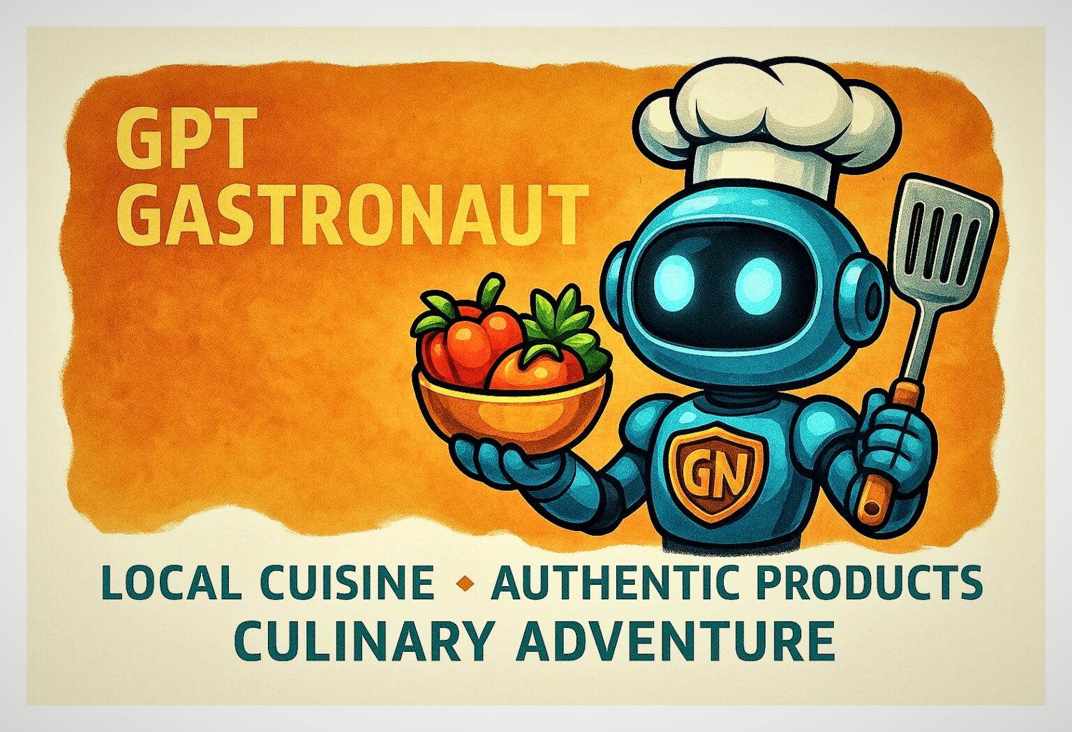 GPT Gastronaut – AI kuhar s činijom povrća i spatulom