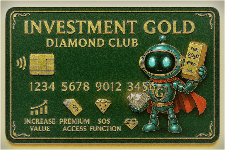 GPT Krajisnik Investment Gold kartica sa zlatnim polugama i dijamantskim simbolima