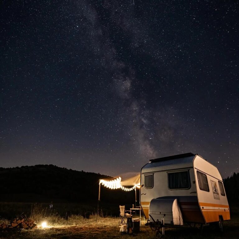 Alt: Kamp prikolica pod zvjezdanim nebom uz Buško jezero