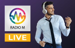 Logo Radio M – moderna frekvencija dobre muzike uživo